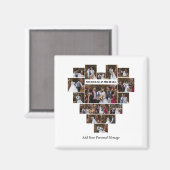 デザイン自分の愛のハートの形の写真コラージュ マグネット (正面/裏面)