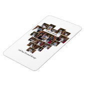 デザイン自分の愛のハートの形の写真コラージュ マグネット (左側)