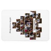 デザイン自分の愛のハートの形の写真コラージュ マグネット (横)