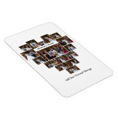 デザイン自分の愛のハートの形の写真コラージュ マグネット (右側)