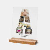 デザイン自分の手紙のコラージュ アクリルサイン (傾斜)