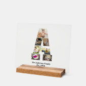 デザイン自分の手紙のコラージュ アクリルサイン (傾斜)