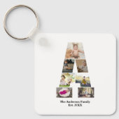 デザイン自分の手紙のコラージュ キーホルダー (正面)