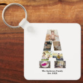 デザイン自分の手紙のコラージュ キーホルダー (正面)