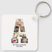 デザイン自分の手紙のコラージュ キーホルダー (裏面)