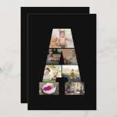 デザイン自分の手紙のコラージュ サンキューカード (正面/裏面)