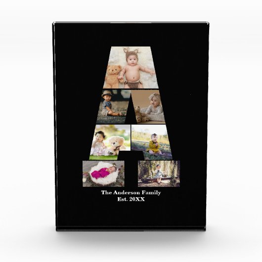 デザイン自分の手紙のコラージュ フォトブロック (正面)