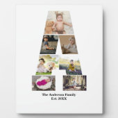 デザイン自分の手紙のコラージュ フォトプラーク (正面)