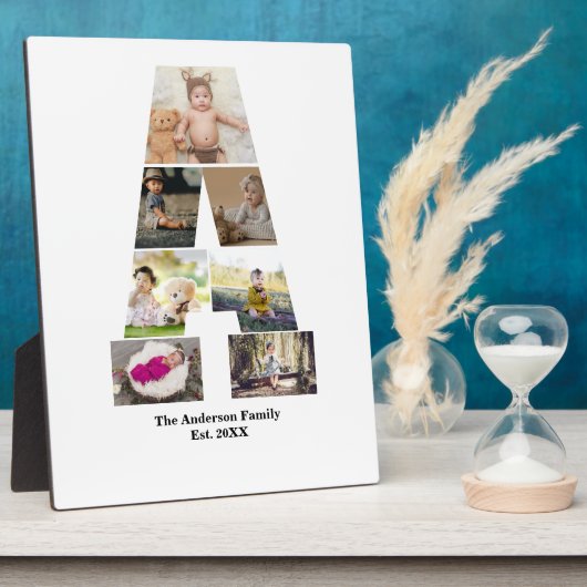 デザイン自分の手紙のコラージュ フォトプラーク (側面)