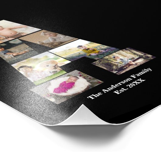 デザイン自分の手紙のコラージュ フォトプリント (角)