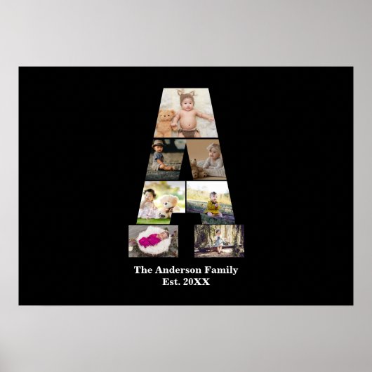 デザイン自分の手紙のコラージュ ポスター (正面)