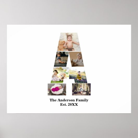 デザイン自分の手紙のコラージュ ポスター (正面)