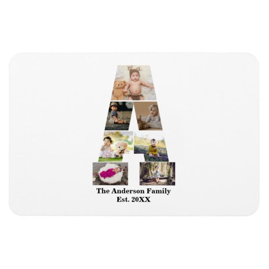 デザイン自分の手紙のコラージュ マグネット (横)