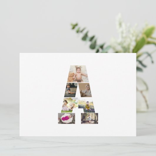 デザイン自分の手紙のコラージュ 案内状 (スタンド正面)