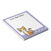 デザイン自分の漫画の猫 ノートパッド (アングル)