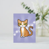 デザイン自分の漫画の猫 ポストカード (スタンド正面)