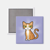 デザイン自分の漫画の猫 マグネット (正面/裏面)