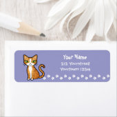 デザイン自分の漫画の猫 ラベル (インサイチュ)