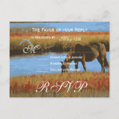 デザイン自分の結婚式RSVPはがき インビテーションポストカード (裏面)