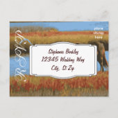 デザイン自分の結婚式RSVPはがき インビテーションポストカード (正面)