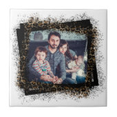 デザイン自分のLeopardフレームファミリーフォト タイル (正面)