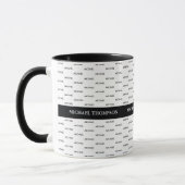 デザイン自分カッコいいのモダンblk.magの名前 マグカップ (左)