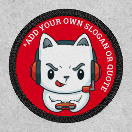 デザイン自身のゲーマーゲームストリーミングマーチキュート猫 ワッペン