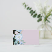 デザイン自身のトレンドガーリー文房具の青い花 名刺 (スタンド正面)