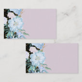 デザイン自身のトレンドガーリー文房具の青い花 名刺 (正面/裏面)