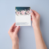 デザイン自身のピンクフローライベント事業用文房具 チラシ (手)