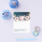 デザイン自身のピンクフローライベント事業用文房具 チラシ (シングル)