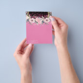 デザイン自身のピンクフローライベント事業用文房具 チラシ (手)