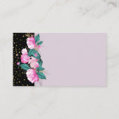 デザイン自身のピンクフローライベント事業用文房具 名刺 (裏面)