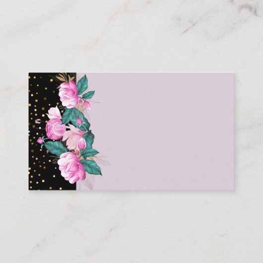 デザイン自身のピンクフローライベント事業用文房具 名刺 (裏面)