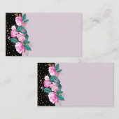 デザイン自身のピンクフローライベント事業用文房具 名刺 (正面/裏面)