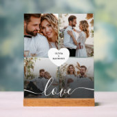 デザイン自身のラブコラージュ写真 アクリルサイン (ニュートラル)