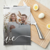 デザイン自身のラブコラージュ写真 キッチンタオル (四つ折り)