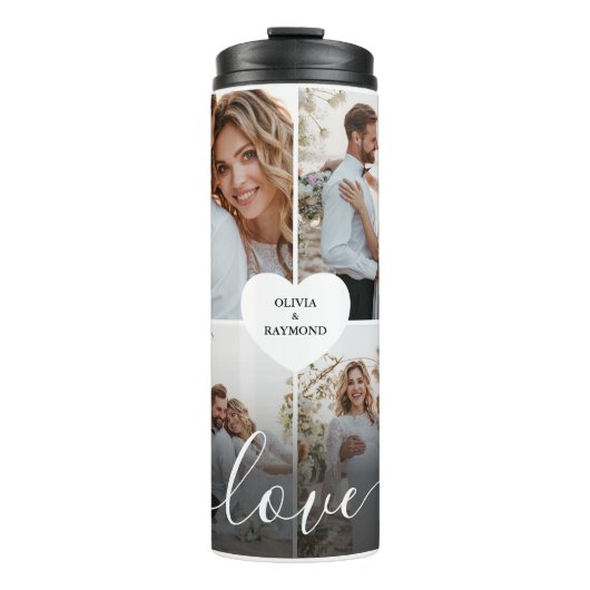 デザイン自身のラブコラージュ写真 タンブラー (正面)