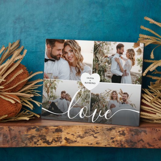 デザイン自身のラブコラージュ写真 フォトプラーク (側面)