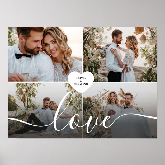 デザイン自身のラブコラージュ写真 ポスター (正面)