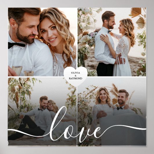 デザイン自身のラブコラージュ写真 ポスター (正面)