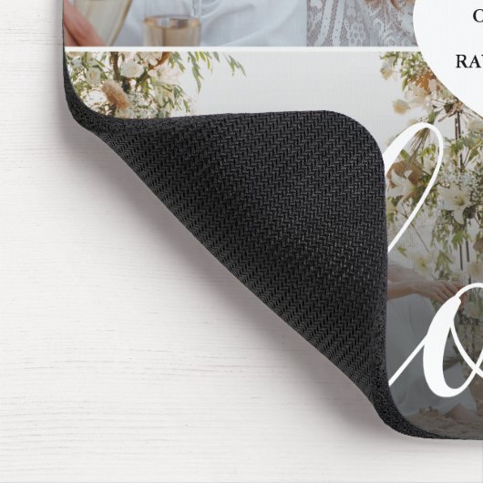 デザイン自身のラブコラージュ写真 マウスパッド (コーナー)