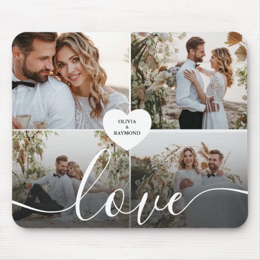 デザイン自身のラブコラージュ写真 マウスパッド (正面)