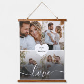 デザイン自身のラブコラージュ写真 吊り下げ型タペストリー (正面)