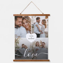 デザイン自身のラブコラージュ写真 吊り下げ型タペストリー