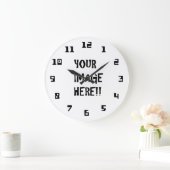 デザイン自身の丸い壁掛け ラージ壁時計 (ホーム)