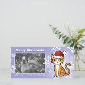デザイン自身の漫画の猫(クリスマス) シーズンカード (スタンド正面)