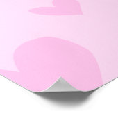 デザイン自身の漫画の猫(愛のハート) ポスター (角)