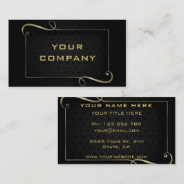 デザイン自身ブラック金ゴールド名刺の例 名刺