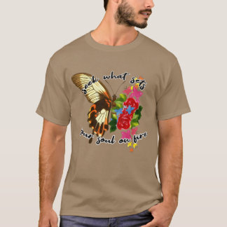 デザイン蝶 70年代 レトロ モチベーショナル ヴィンテージ風 Tシャツ